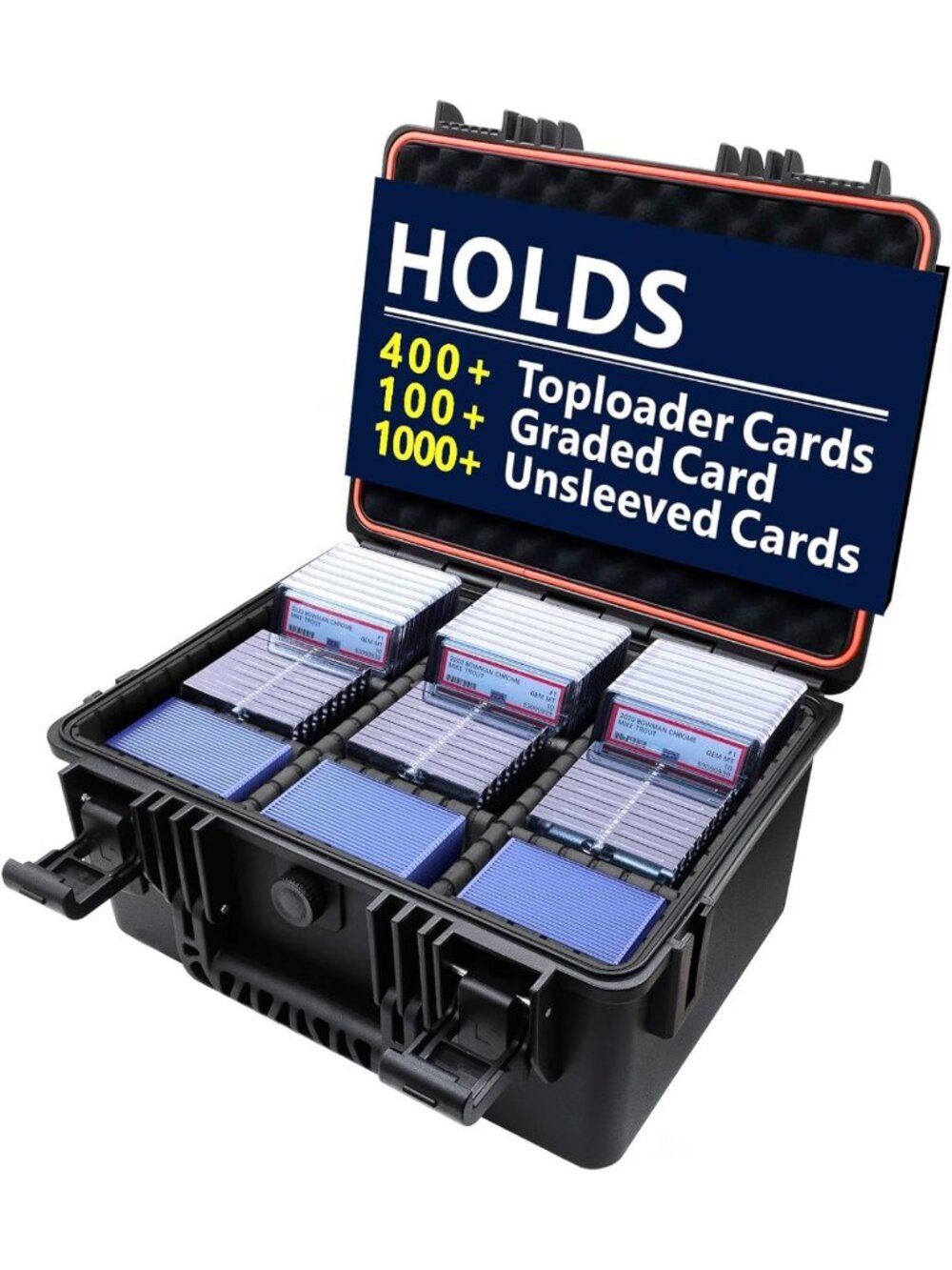 Baseball Card Storage Case with Dividers - Perfect for Trading Card Organization